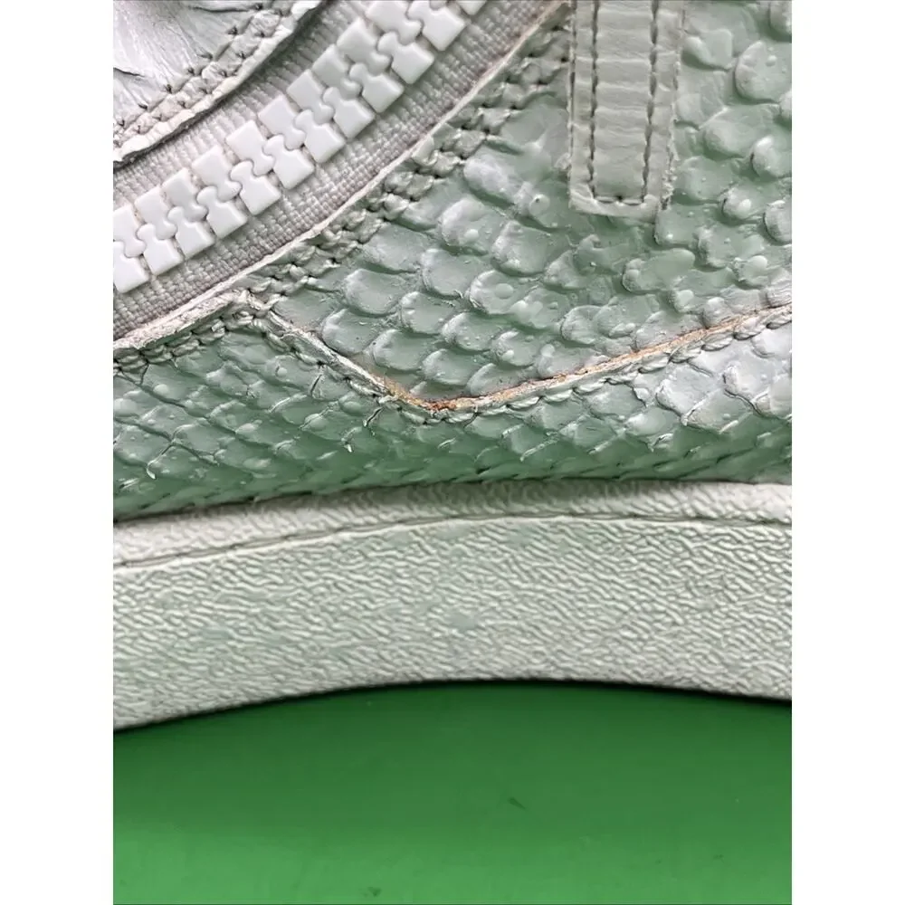 Giuseppe Zanotti Men's Croc Embossed Leather High Top Sneakers White Sz 44